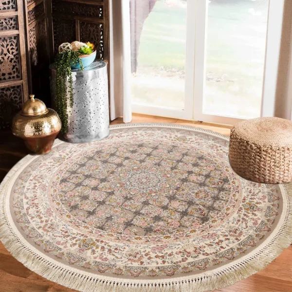 Luxury Persian Round Rug – 5x5 FT