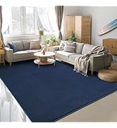 Royal Blue Rugs for Living Room,Minimalist Area Rugs 4x6,Soft Memory-Foam Rugs for Bedroom,Thicke...