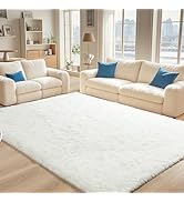 BENRON Rugs for Living Room 4x6 White Fluffy Rug Cozy Cream Area Rugs for Kids Child Girls Bedroo...