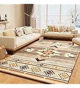 B BENRON Western Rugs for Living Room, Non Slip Rustic Rug for Bedroom Dining Table Kitchen, Wash...