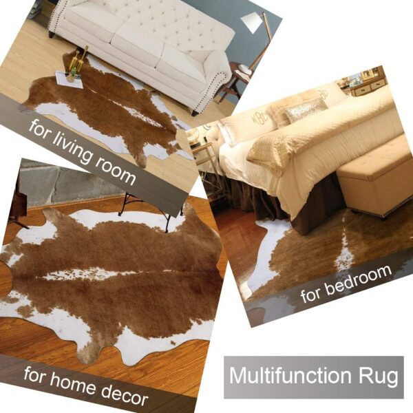 Leatherhubz-AROGAN 8x10 Faux Cowhide Area Rugs, Brown - Image 5