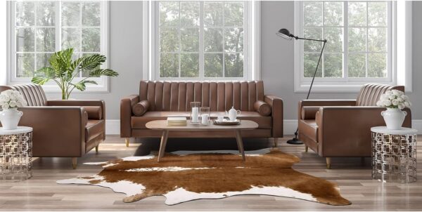 Leatherhubz-AROGAN 8x10 Faux Cowhide Area Rugs, Brown - Image 6