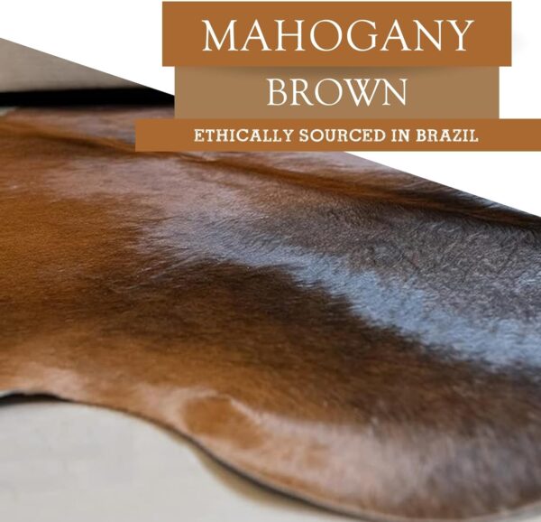 Leatherhubz-Sunshine Cowhides – Genuine Mahogany Brown Cowhide Rug, Large (6–7 ft) - Image 6