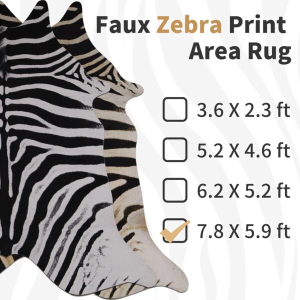 Leatherhubz-Large Zebra Rug 7.6 X 6.2 ft Premium Cowhide Rugs - Image 2