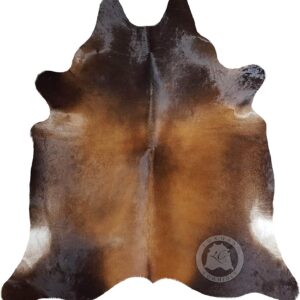 Leatherhubz-Sunshine Cowhides 100% Genuine Mahogany Brown Cowhide Rug -Large (6x6-7ft)