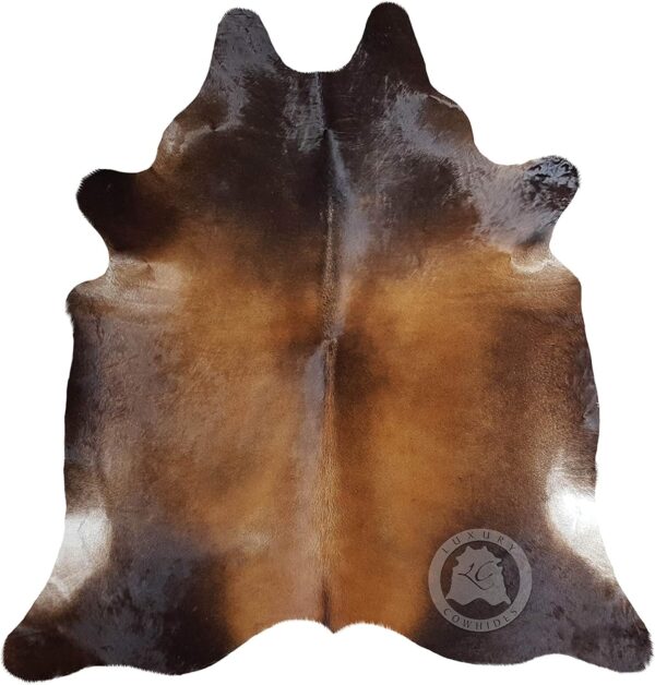 Leatherhubz-Sunshine Cowhides – Genuine Mahogany Brown Cowhide Rug, Large (6–7 ft)