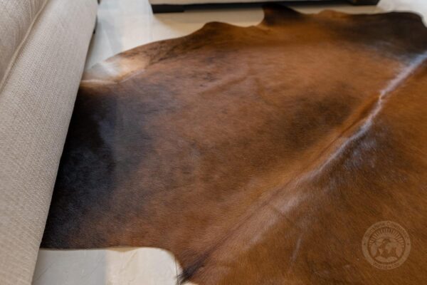 Leatherhubz-Sunshine Cowhides – Genuine Mahogany Brown Cowhide Rug, Large (6–7 ft) - Image 8