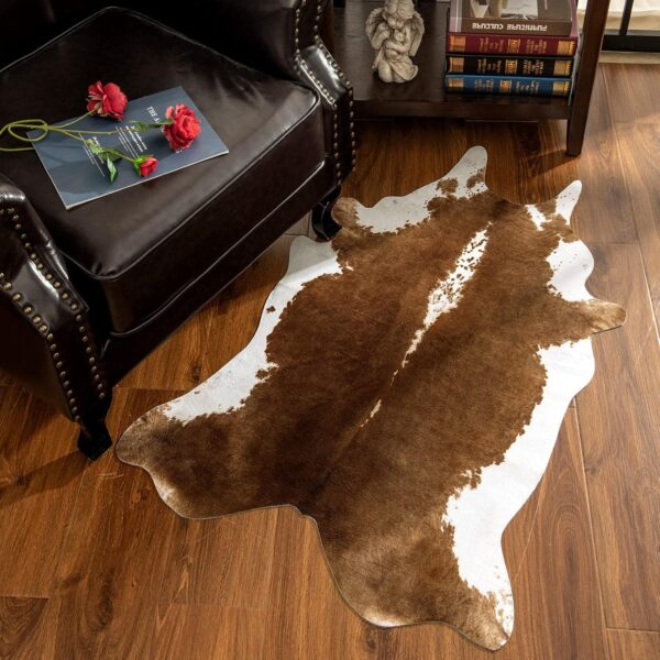 Leatherhubz-AROGAN 8x10 Faux Cowhide Area Rugs, Brown - Image 4