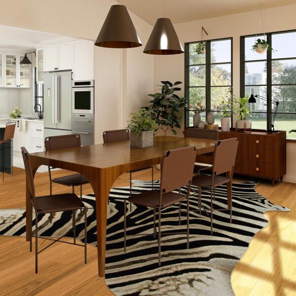 Leatherhubz-Large Zebra Rug 7.6 X 6.2 ft Premium Cowhide Rugs - Image 5