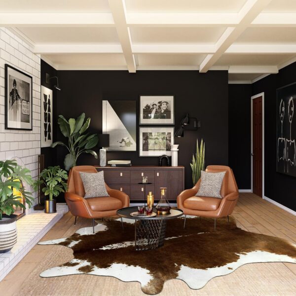 Leatherhubz-AROGAN 8x10 Faux Cowhide Area Rugs, Brown - Image 2